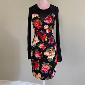Guess Floral Long Sleeve Dress